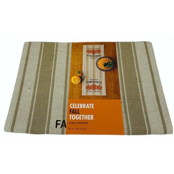 Kohl's Celebrate Fall Together Table Runner Autumn Pumpkin Patch 36" L x 13" W - Picture 1 of 8